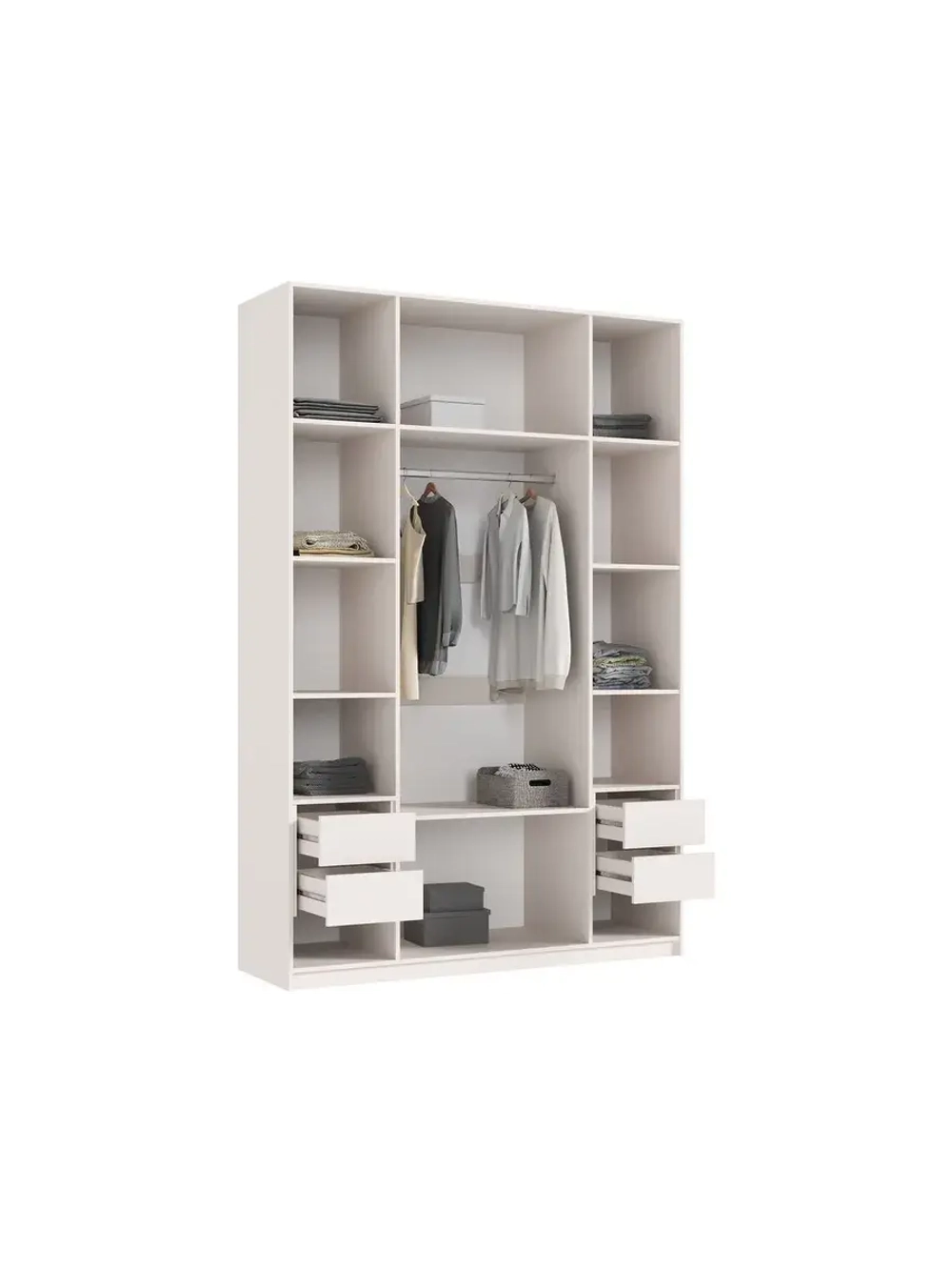 Шкаф для одежды 4 створки Кашемир 160х51х240