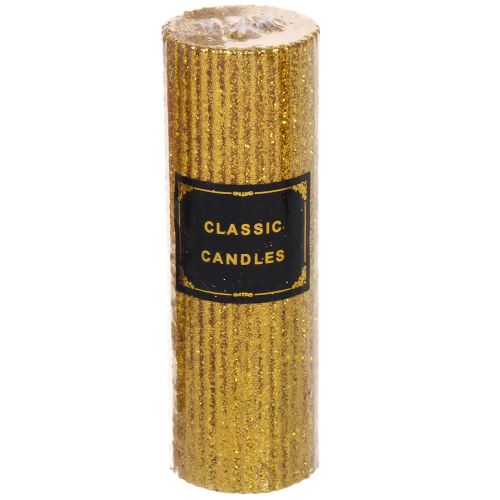 Свеча «Блестящий шик» 5*15 см, Золото