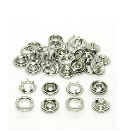 Кнопки рубашечные кольцо латунь (нерж.), d 9,5 мм, никель