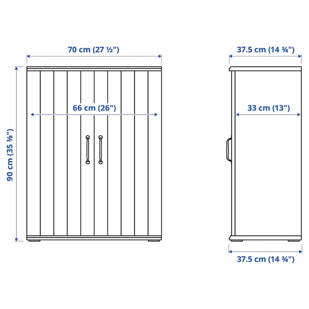 Тумба под ТВ - IKEA SKRUVBY/СКРУВБИ ИКЕА, 38х90х226 см, синий