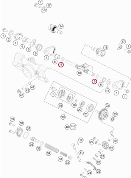 Уплотнительное кольцо KTM, HQV, GASGAS 8,00x2,00 VITON