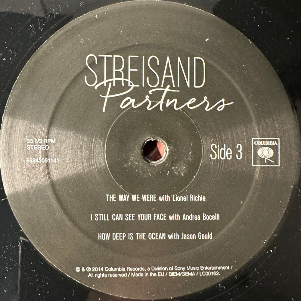 Streisand ‎– Partners 2LP (Европа 2014г.)