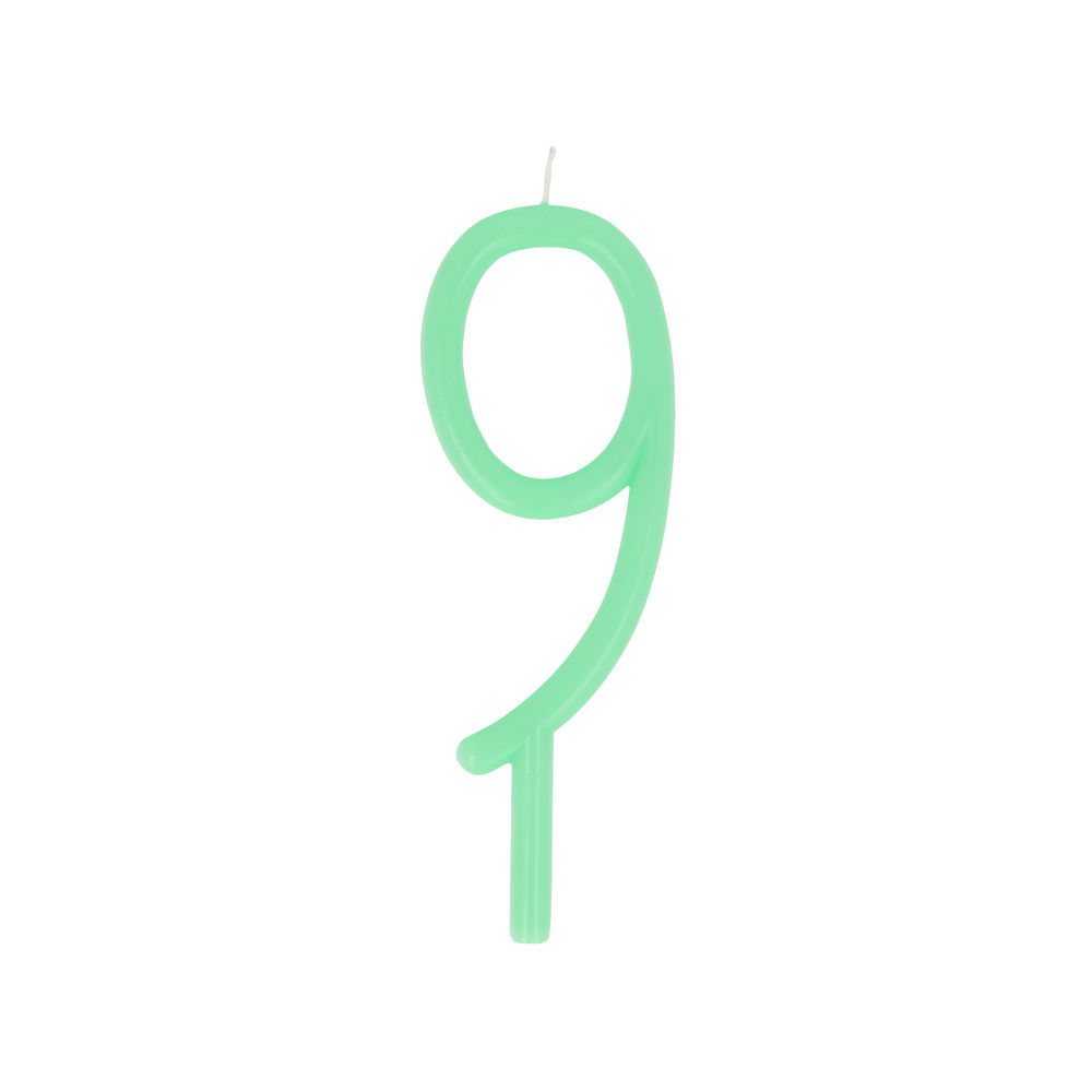 Свеча тонкая цифра "9"