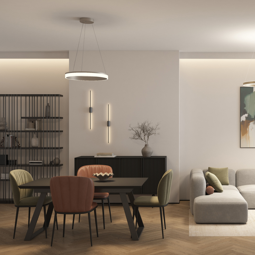 Светильник настенный TRIXRAY, 6.5Вт, 780?мм, 3000К, алюминий, черный