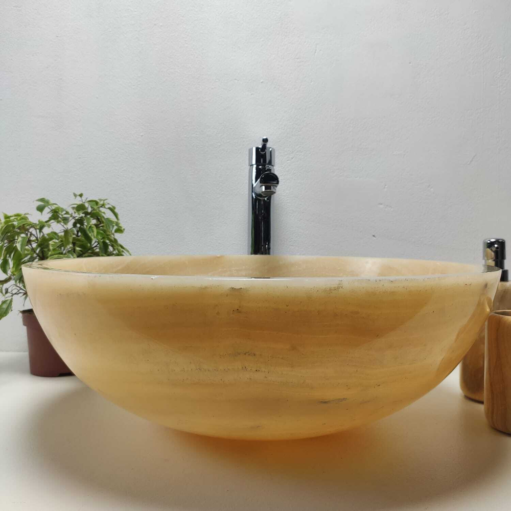Раковина из оникса Bowl Yellow Big BO-61071 50*50*17