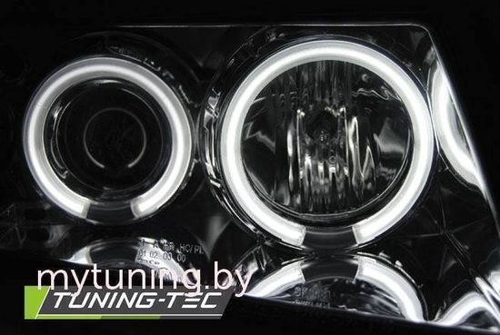 Передние фары Angel Eyes для Volkswagen Passat B5 (96-00) CCFL Chrome