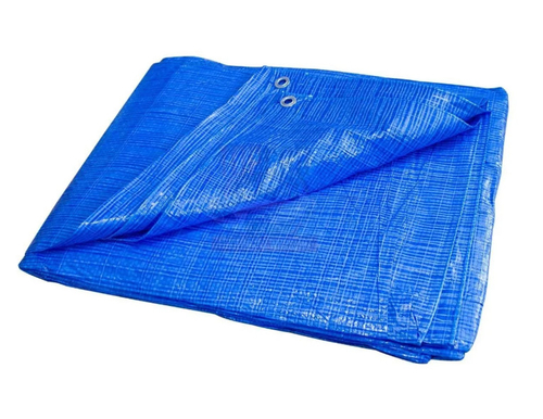 Тент универсальный 3х6м синий с люверсами плотность 120г/м2