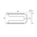 Полотенцесушитель водяной Point PN21337P 320x700 Фокстрот с полкой, хром