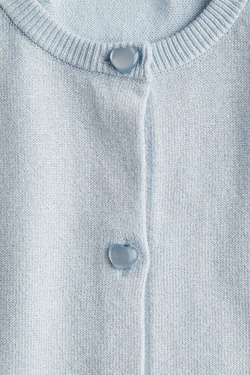 H&M Кардиган из тонкого трикотажа с люрексом, светло-голубой