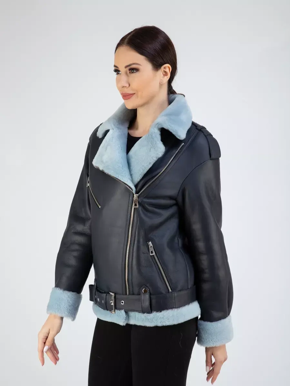 Дубленка авиатор натуральная зимняя