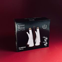 Lenardi 235-086 Набор солонок и бутылки для масла/уксуса 4пр. на подставке TROPICAL в под.уп.(х12)Фарфор