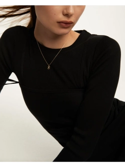 Колье Мини-Буква K серебро 925 пробы покрытое золотом