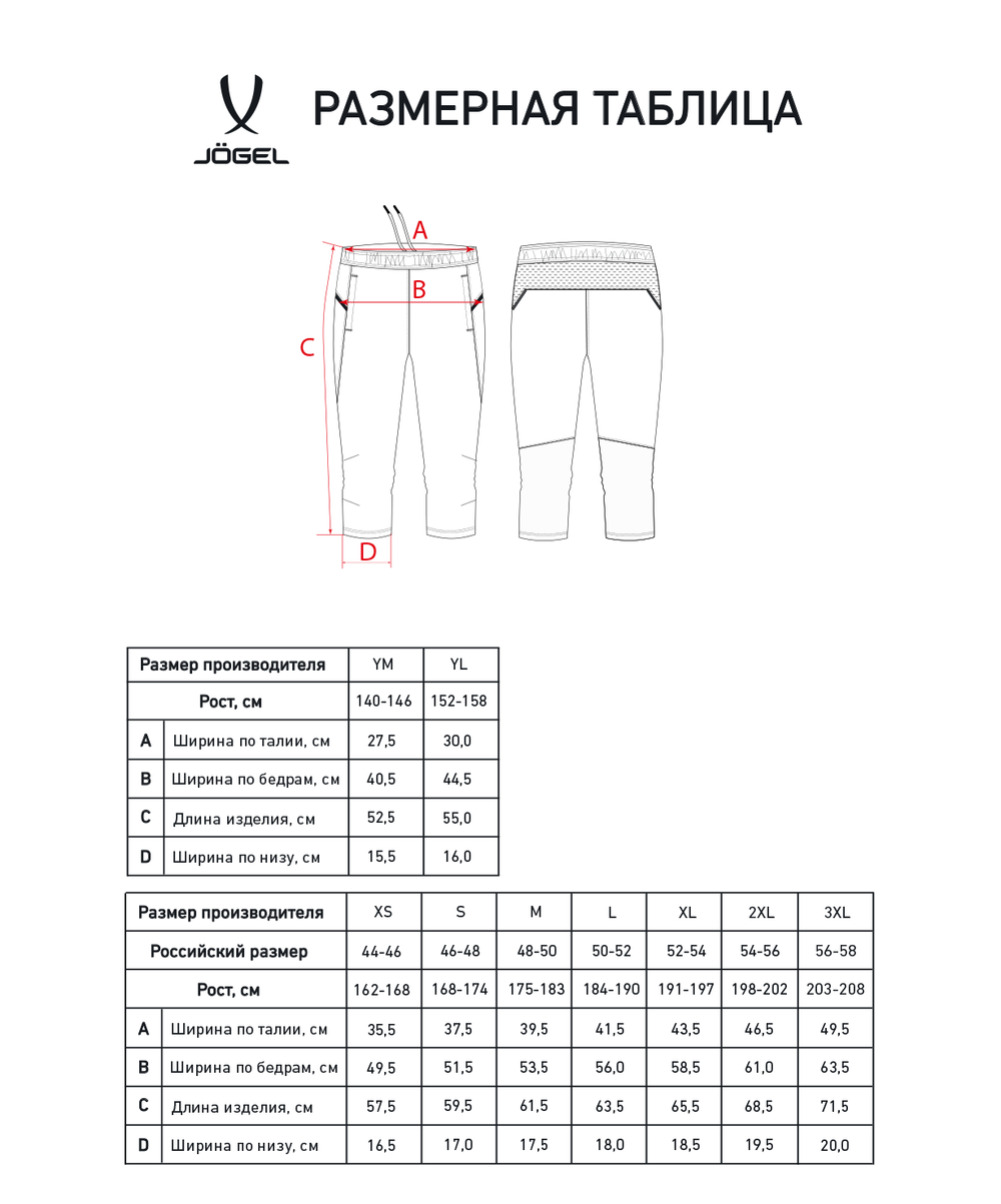 Брюки тренировочные DIVISION PerFormDRY Pro Training Pants 3/4, черный