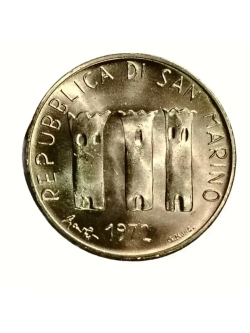 Монета Сан-Марино 500 лир (lire) 1972 год Женщина с младенцем