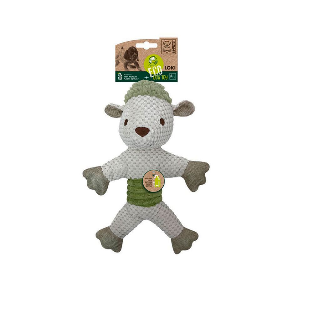 Игрушка M-PETS ECO "Барашек Локи" текстильная мягкая для собак , 30 см