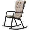 Кресло-качалка Folio черное с бежевой подушкой