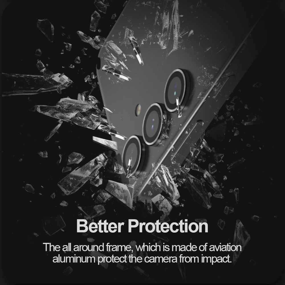 Защитное закаленное стекло (3шт) от Nillkin на камеру смартфона Samsung Galaxy S24, серия CLRFilm Camera Tempered Glass