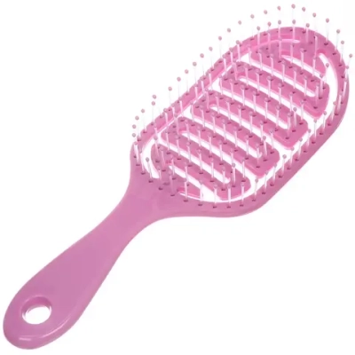 Расческа массажная продувная «МАРЦИПАН», цвет пудровый, 8*24см (пластиковая коробка)