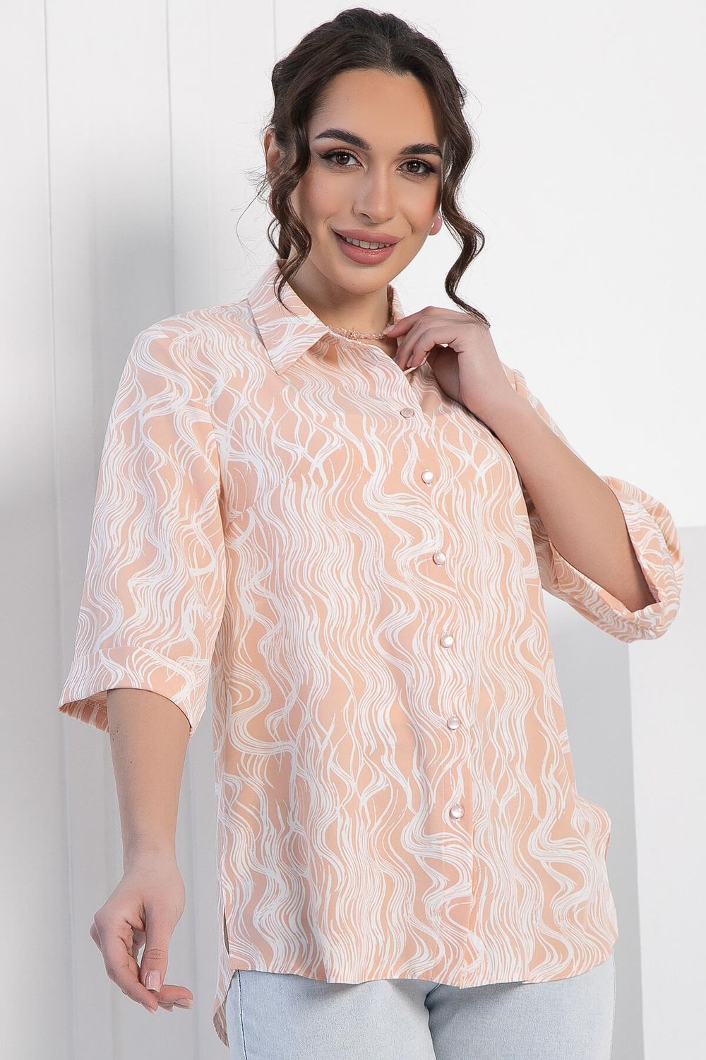 Рубашка Таффи (персиковая) Б12911-29М LT Collection