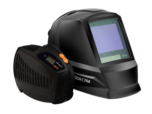 Маска для сварки Сварог TECH C70D + Устройство подачи воздуха VENTO (СИЗОД)