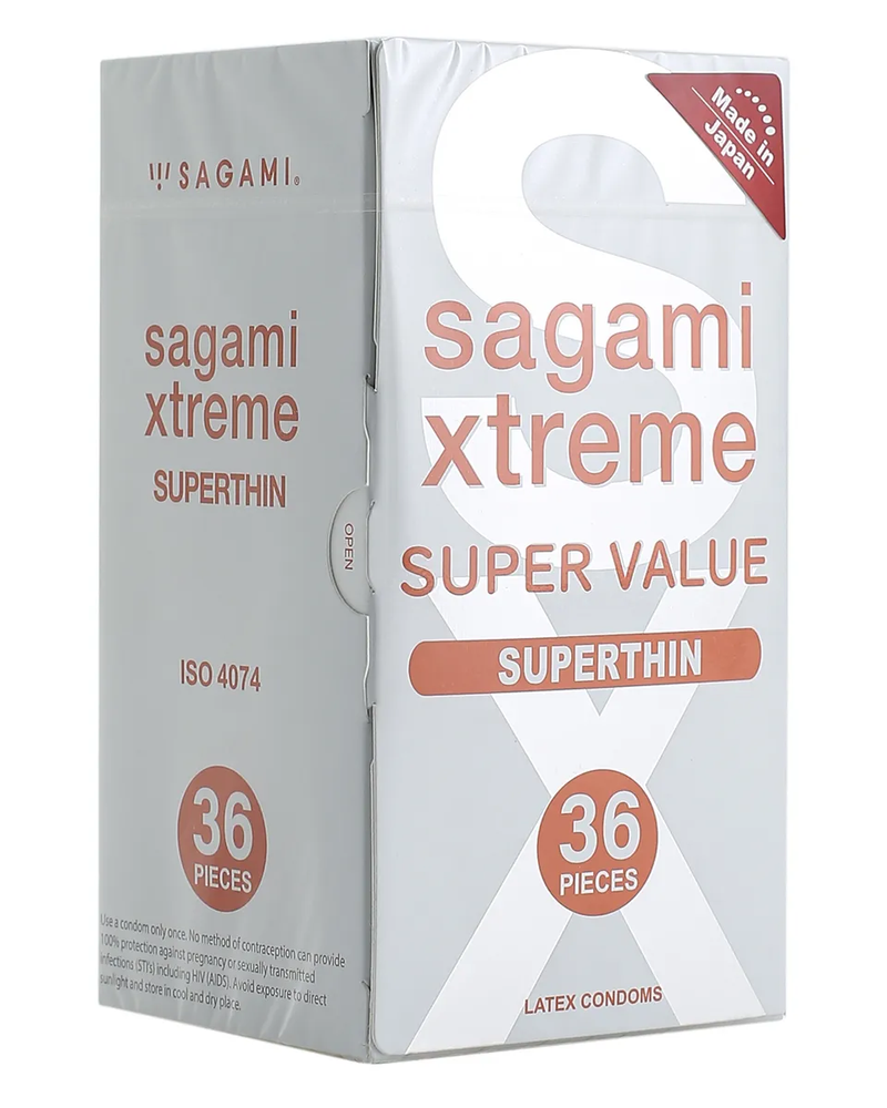 SAGAMI Xtreme 36шт. Презервативы ультратонкие, латекс 0,04 мм
