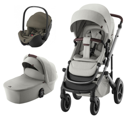 Коляска 3 в 1 Britax Roemer Smile 5Z LUX и автокресло Baby-Safe PRO LUX Urban Olive Linen Grey