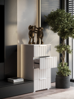 Комод Olympia для одежды, 4 ящика, цвет белый, габариты 45х90х40 см