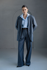 Жакет из вискозы однобортный темно-серый