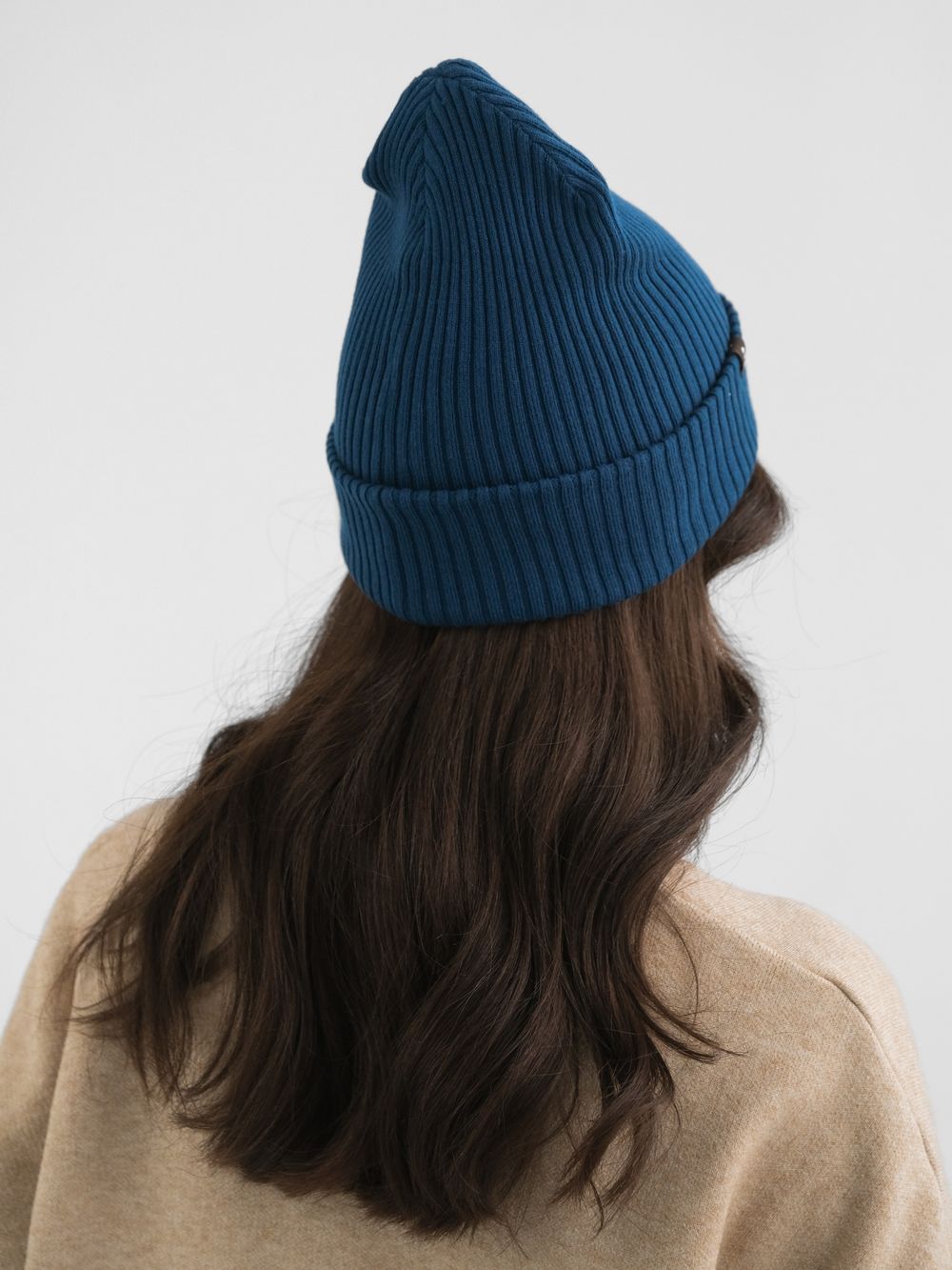 Шапка вязаная весенняя/осенняя МУЛА (Морская волна)