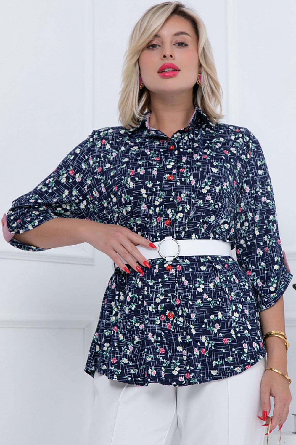 БЛУЗКА МОНТАЛЕ (ДЭШ ФЛОВЕРС) Bellovera (Акция)