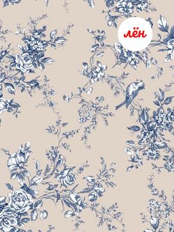 Простынь Сказка "Райский сад" 240х215 см , лён