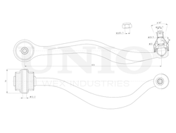 Рычаг подвески поперечный передний нижний правый UNIO SSP-40024