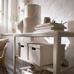 Короб для хранения IKEA RAGODLING (РАГОДЛИНГ), Бежевый, 25х35х20 см