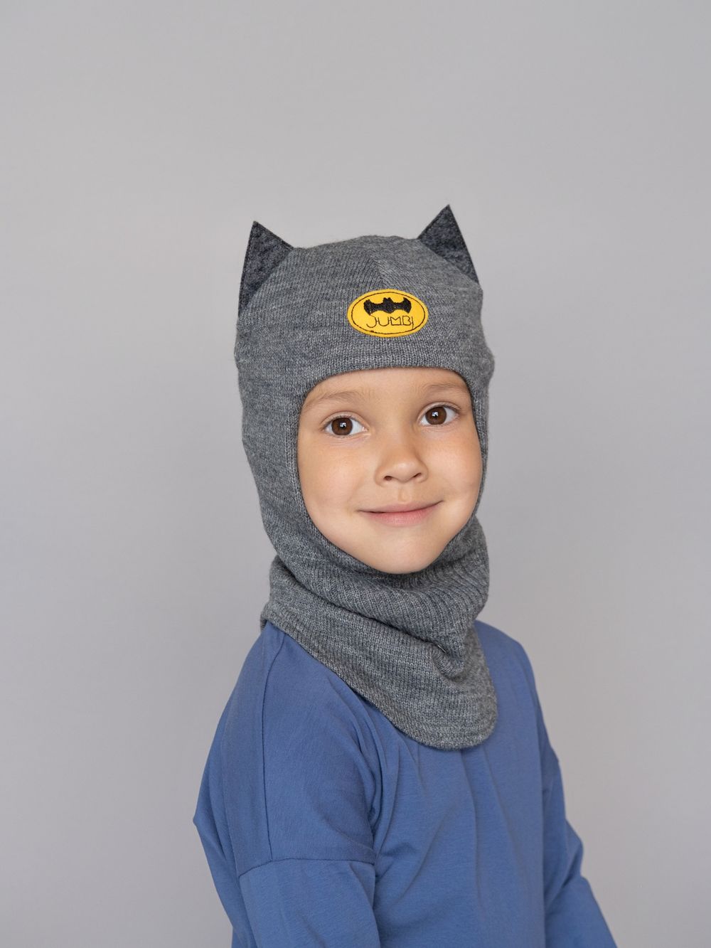 Шлем весенний/осенний вязаный (Маренго) Бэтмен*