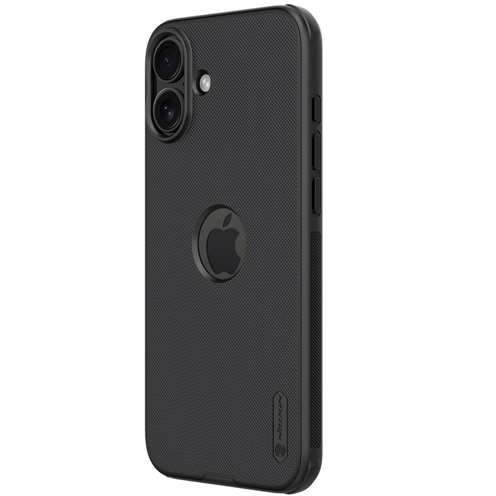 Усиленный двухкомпонентный чехол от Nillkin для iPhone 16 Plus, серия Super Frosted Shield Pro (с вырезом под лого)