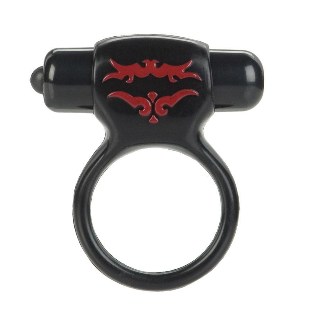 Черное виброколечко Inked (Цвет: черный)