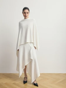 Пончо «Soft Flow» молочный