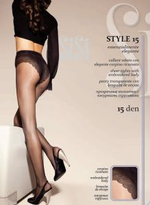 SISI Style колготки c ажур. трусиками 15 den moka р.2