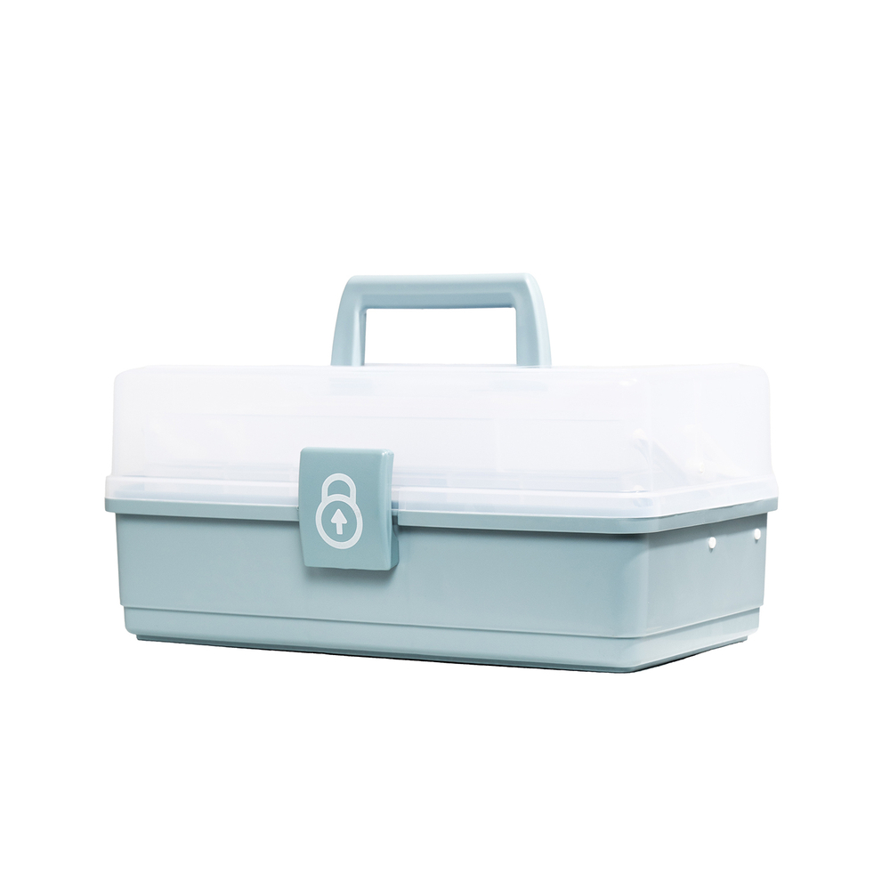 Органайзер для хранения мелочей, вещей, ящик для инструмента IRIS KIT BOX 37 (Light blue)