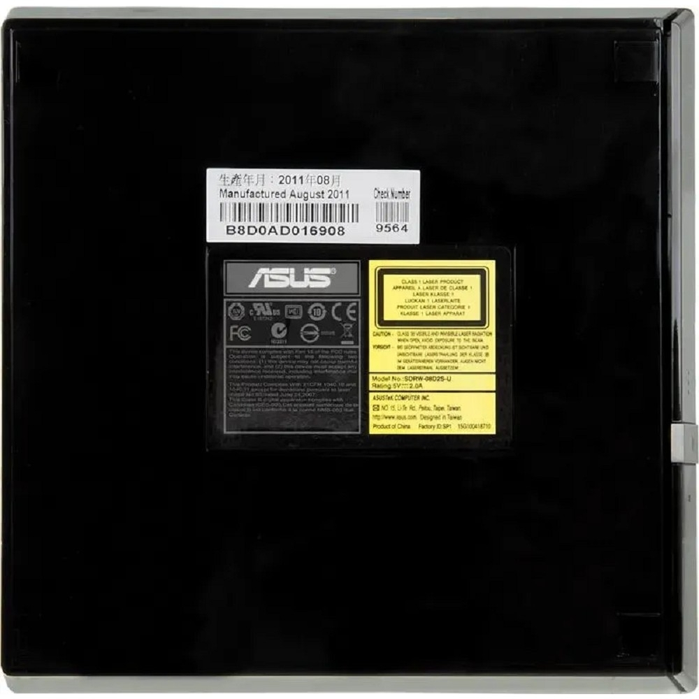 Внешний оптический привод ASUS SDRW-08D2S-U LITE / (D)BLK (G / AS), Black RTL (90-DQ0435-UA221KZ / 90-DQ0435-UA312KZ)