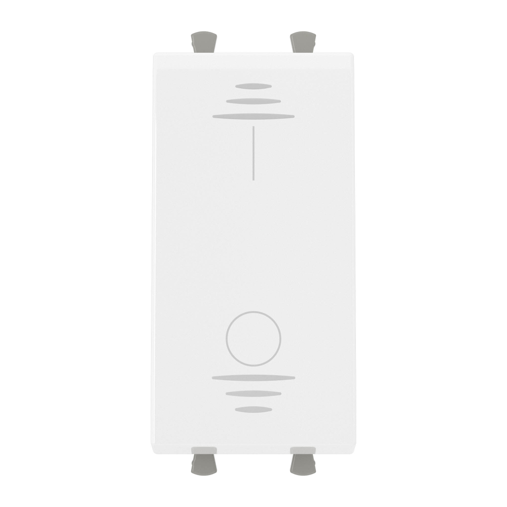 Выключатель двухполюсный одноклавишный модульный, "Avanti", "Белое облако", 1 модуль