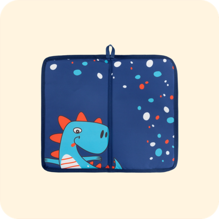 Коврик в садик для переобувания 30х36 см, Динозавр (синий)