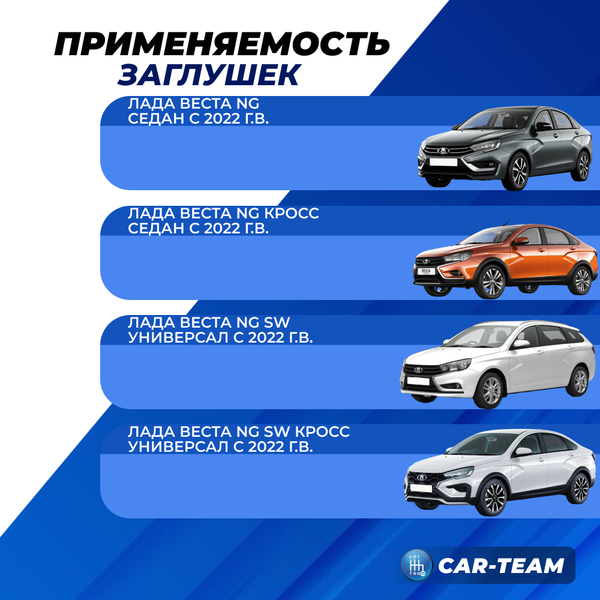 Заглушки внутренних ручек дверей Vesta NG (2шт.)