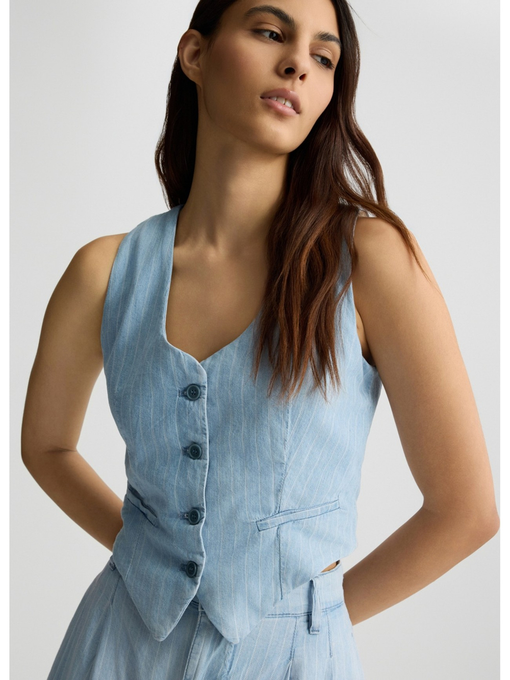 Жилет женский Gilet Denim Stripe LIU JO
