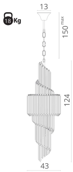 Подвесная люстра Divinare FRIZZANTE 1683/01 LM-11