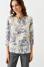 22754 Блузка женская (молочно-серый принт)
