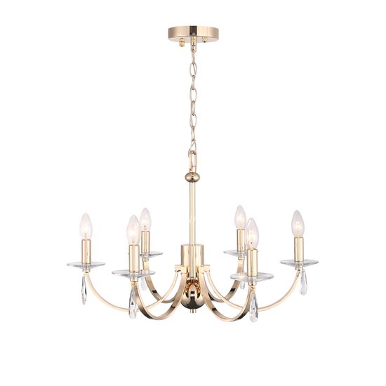 SL1405.203.06 Люстра подвесная ST-Luce Латунь/Латунь, Прозрачный E14 6*40W ELEGANCE