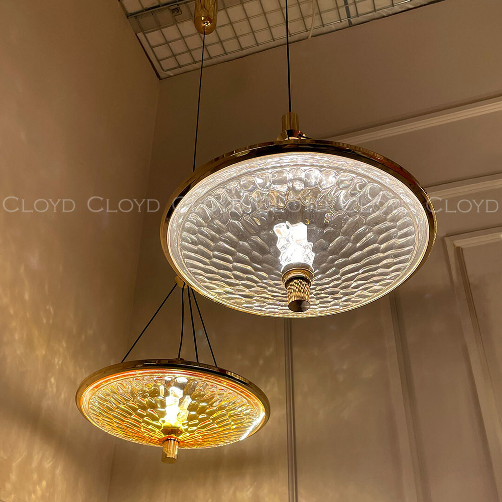 Подвесной светильник Cloyd FANTOM P1 / Ø32 см- желтый - золото (арт.11248)