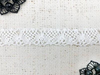 Кружево хлопковое/Тесьма вязаная 20.01.119, ш. 2 см, белый