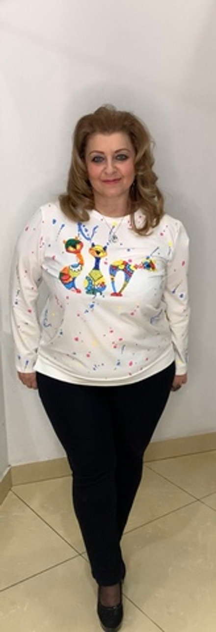 Блузон-толстовка с креативным изображением